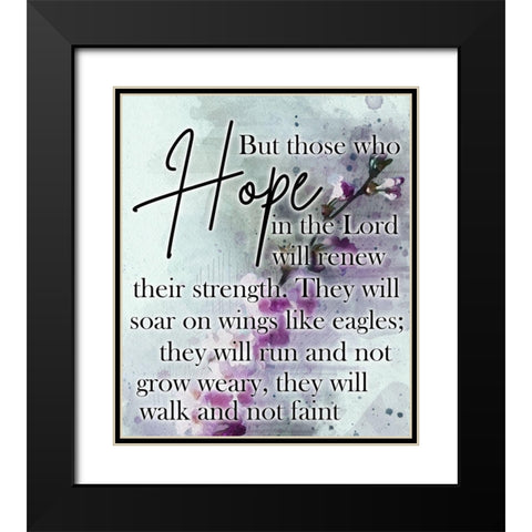 Biblical Hope Black Modern Wood Framed Art Print with Double Matting by Phillip, Jamie