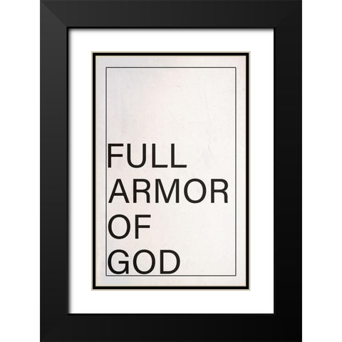 Armor Black Modern Wood Framed Art Print with Double Matting by Phillip, Jamie