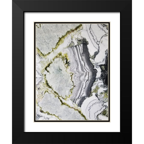 Marbled Abstract 3 Black Modern Wood Framed Art Print with Double Matting by Phillip, Jamie