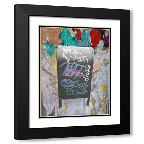 Graffiti 1 Black Modern Wood Framed Art Print with Double Matting by Phillip, Jamie