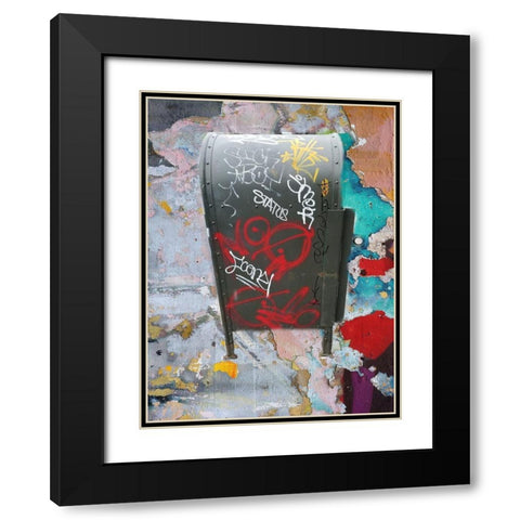 Graffiti 2 Black Modern Wood Framed Art Print with Double Matting by Phillip, Jamie