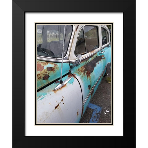 Race Track Black Modern Wood Framed Art Print with Double Matting by Phillip, Jamie