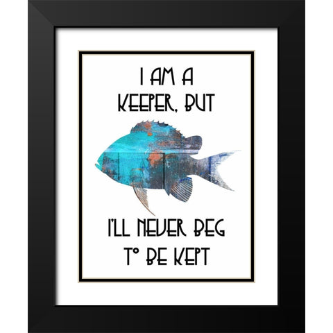 Fish Black Modern Wood Framed Art Print with Double Matting by Phillip, Jamie