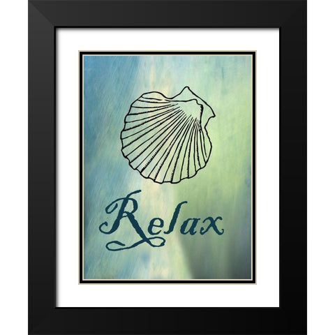 Bath Shells  Black Modern Wood Framed Art Print with Double Matting by Phillip, Jamie