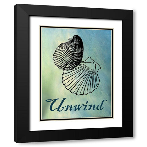 Bath Shells 4 Black Modern Wood Framed Art Print with Double Matting by Phillip, Jamie