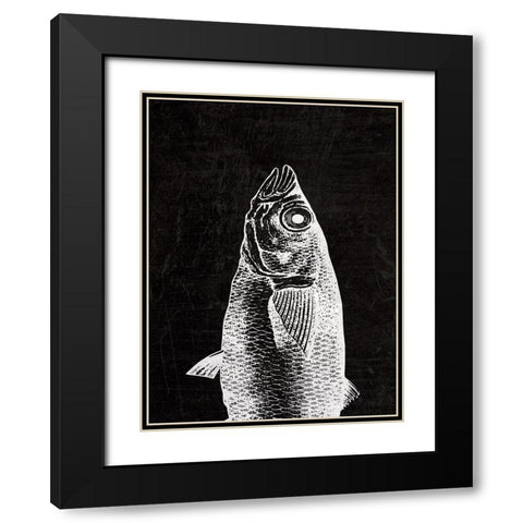 Black Fin Black Modern Wood Framed Art Print with Double Matting by Phillip, Jamie