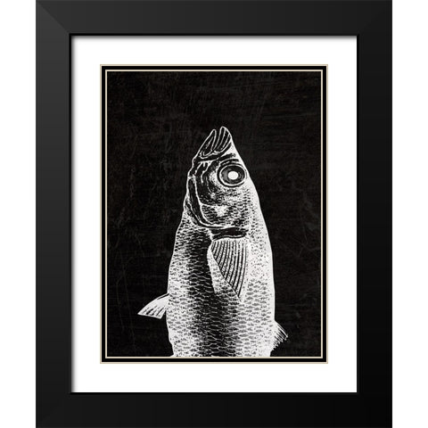 Black Fin Black Modern Wood Framed Art Print with Double Matting by Phillip, Jamie