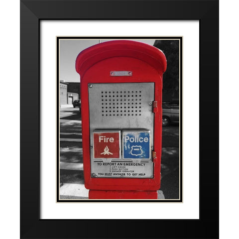 Emergency New York Black Modern Wood Framed Art Print with Double Matting by Phillip, Jamie