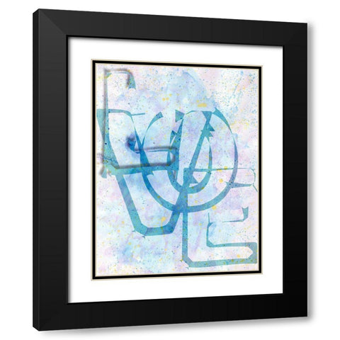 Love Black Modern Wood Framed Art Print with Double Matting by Phillip, Jamie