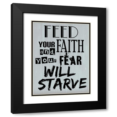 Faith Black Modern Wood Framed Art Print with Double Matting by Phillip, Jamie