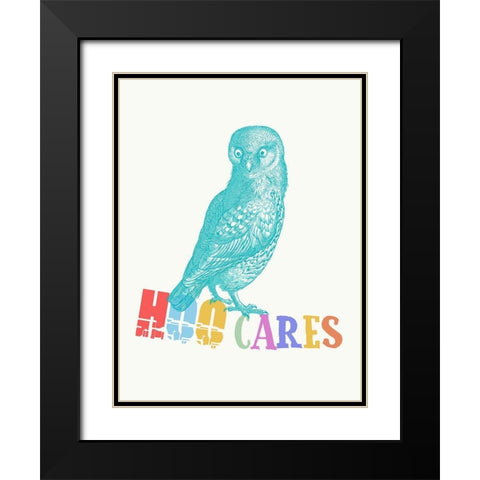 Mr. Owl 2 Black Modern Wood Framed Art Print with Double Matting by Phillip, Jamie