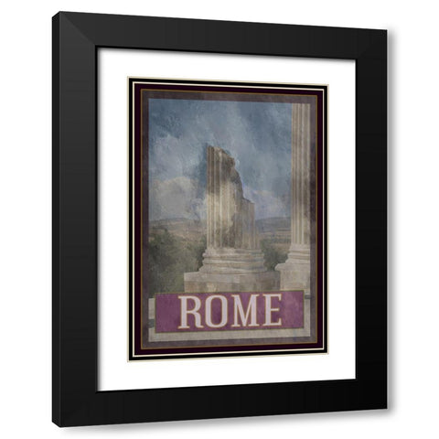 Rome City Black Modern Wood Framed Art Print with Double Matting by Phillip, Jamie