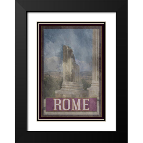 Rome City Black Modern Wood Framed Art Print with Double Matting by Phillip, Jamie