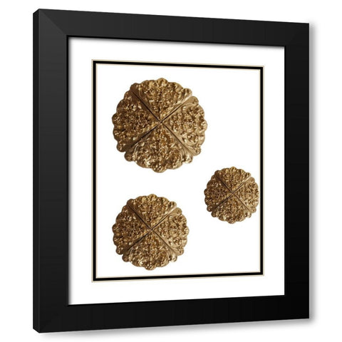 Medalian Gold 2 Black Modern Wood Framed Art Print with Double Matting by Phillip, Jamie