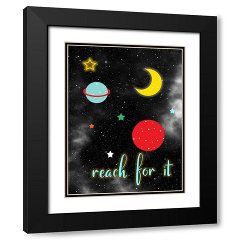 Stars 1 Black Modern Wood Framed Art Print with Double Matting by Phillip, Jamie