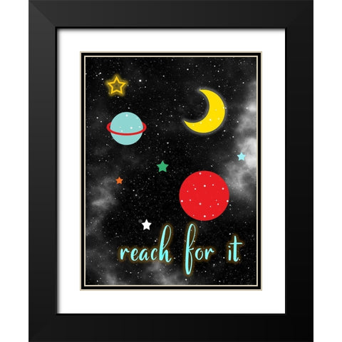 Stars 1 Black Modern Wood Framed Art Print with Double Matting by Phillip, Jamie