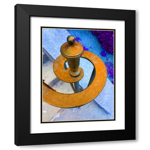 Railing 6 Black Modern Wood Framed Art Print with Double Matting by Phillip, Jamie