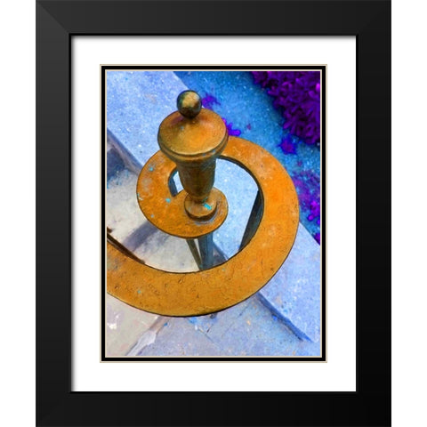 Railing 6 Black Modern Wood Framed Art Print with Double Matting by Phillip, Jamie