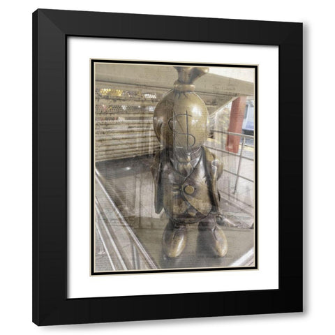 New York Money Black Modern Wood Framed Art Print with Double Matting by Phillip, Jamie