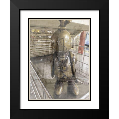 New York Money Black Modern Wood Framed Art Print with Double Matting by Phillip, Jamie