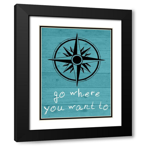 Brave Black Modern Wood Framed Art Print with Double Matting by Phillip, Jamie