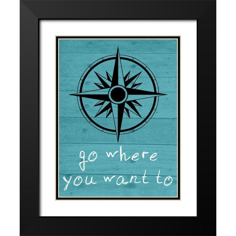 Brave Black Modern Wood Framed Art Print with Double Matting by Phillip, Jamie