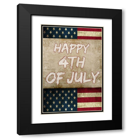Independence Day Black Modern Wood Framed Art Print with Double Matting by Phillip, Jamie