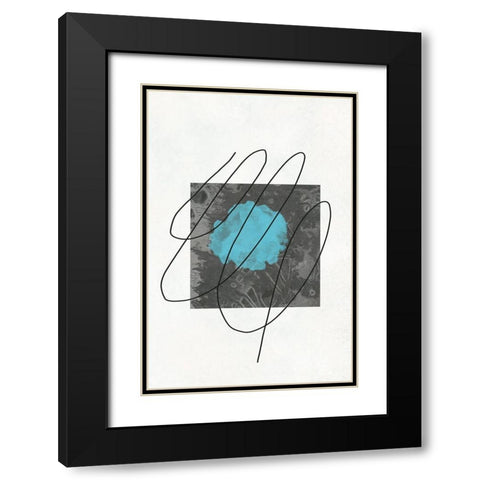 Lined Abstract 2 Black Modern Wood Framed Art Print with Double Matting by Phillip, Jamie