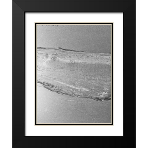 Black Space Line 1 Black Modern Wood Framed Art Print with Double Matting by Phillip, Jamie