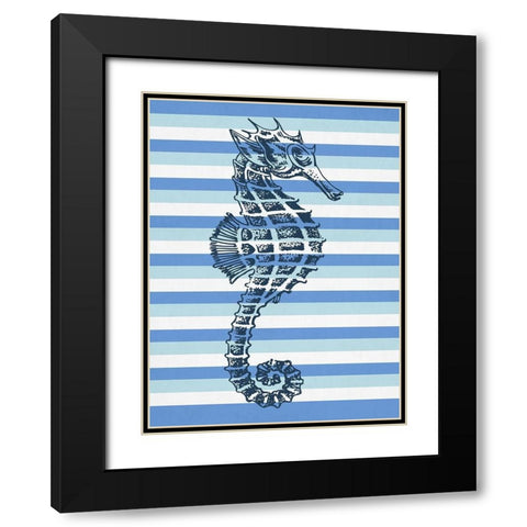 Seahorse 1 Black Modern Wood Framed Art Print with Double Matting by Phillip, Jamie