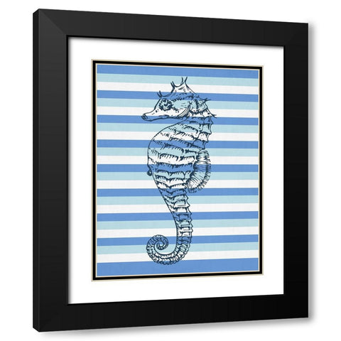 Seahorse 2 Black Modern Wood Framed Art Print with Double Matting by Phillip, Jamie