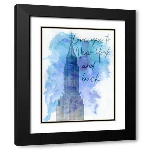 New York And Back Black Modern Wood Framed Art Print with Double Matting by Phillip, Jamie