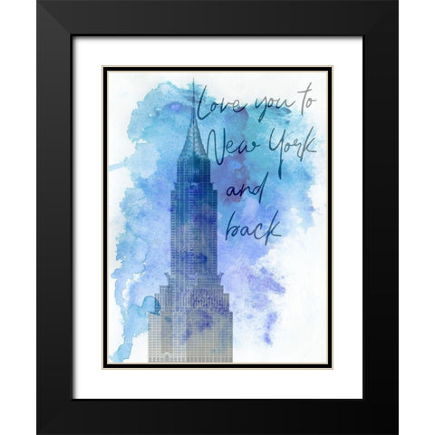 New York And Back Black Modern Wood Framed Art Print with Double Matting by Phillip, Jamie