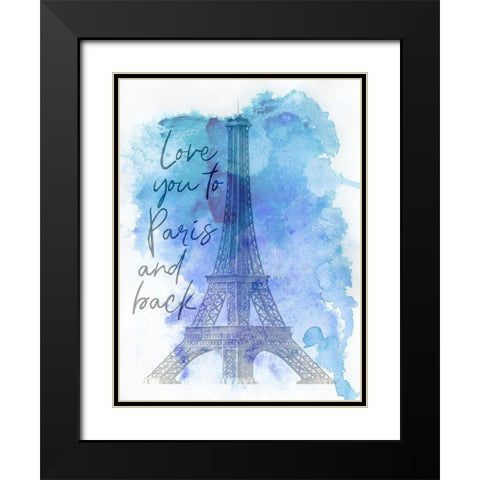 To Paris And Back Black Modern Wood Framed Art Print with Double Matting by Phillip, Jamie