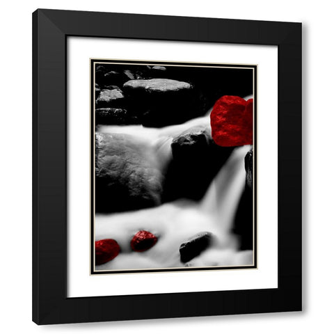 Red Rocks River 1 Black Modern Wood Framed Art Print with Double Matting by Phillip, Jamie