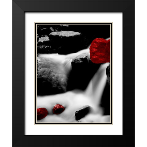 Red Rocks River 1 Black Modern Wood Framed Art Print with Double Matting by Phillip, Jamie