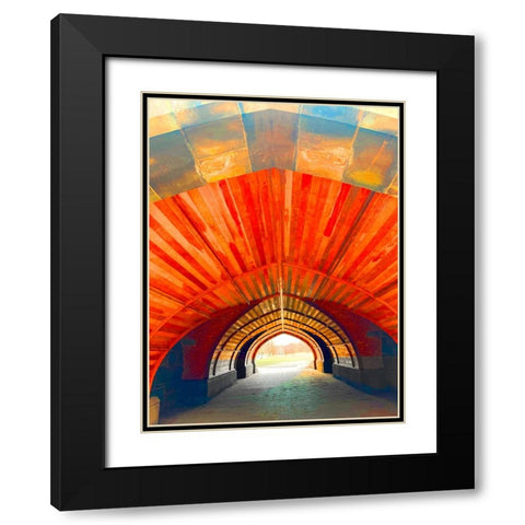 Red Tunnel Black Modern Wood Framed Art Print with Double Matting by Phillip, Jamie