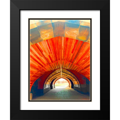Red Tunnel Black Modern Wood Framed Art Print with Double Matting by Phillip, Jamie