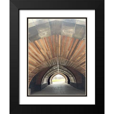 Tunnel Black Modern Wood Framed Art Print with Double Matting by Phillip, Jamie