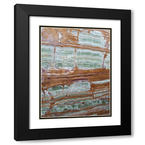 Marble Glaze 2 Black Modern Wood Framed Art Print with Double Matting by Phillip, Jamie
