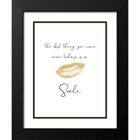 Smile Black Modern Wood Framed Art Print with Double Matting by Phillip, Jamie