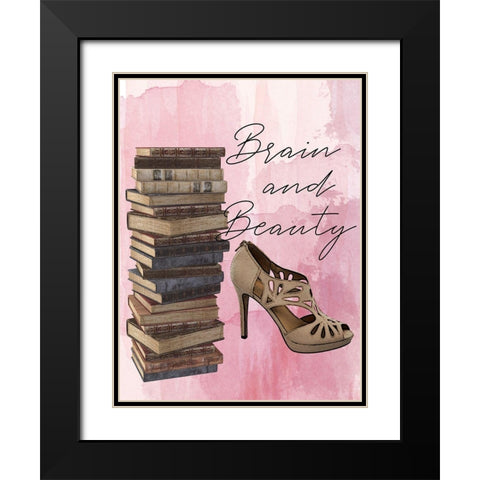 Brain And Beauty Black Modern Wood Framed Art Print with Double Matting by Phillip, Jamie