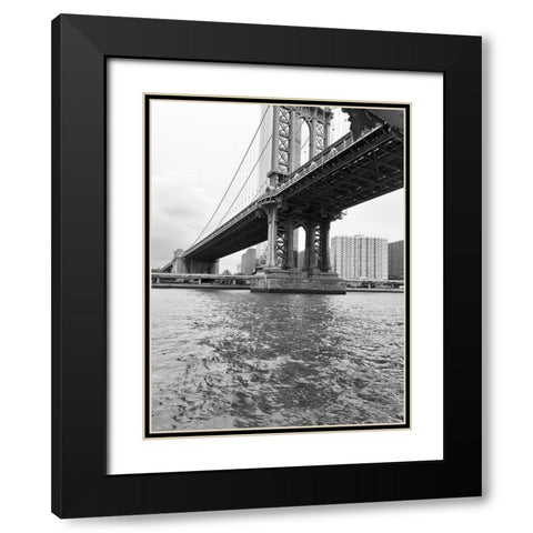 MANHT BRDG 2 Black Modern Wood Framed Art Print with Double Matting by Phillip, Jamie