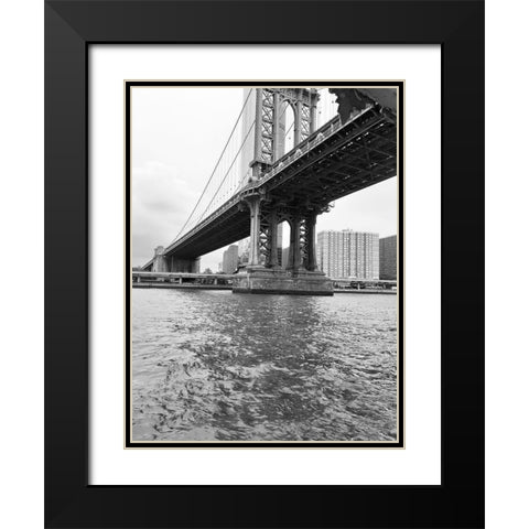 MANHT BRDG 2 Black Modern Wood Framed Art Print with Double Matting by Phillip, Jamie