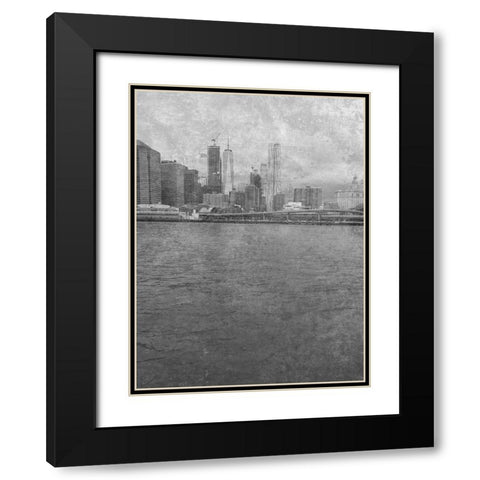 NY Black Modern Wood Framed Art Print with Double Matting by Phillip, Jamie