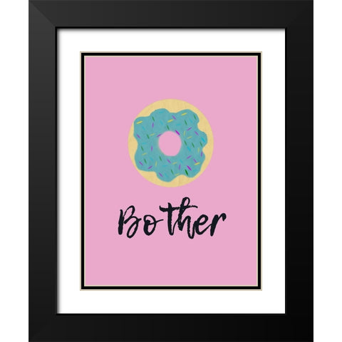 Doughnut Bother Black Modern Wood Framed Art Print with Double Matting by Phillip, Jamie