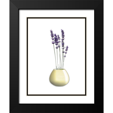 LAVENDER Black Modern Wood Framed Art Print with Double Matting by Phillip, Jamie