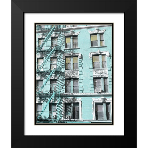 Town House 2 Black Modern Wood Framed Art Print with Double Matting by Phillip, Jamie
