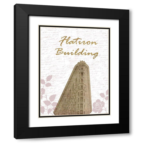 Flatiron NY Black Modern Wood Framed Art Print with Double Matting by Phillip, Jamie
