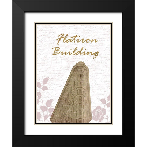 Flatiron NY Black Modern Wood Framed Art Print with Double Matting by Phillip, Jamie